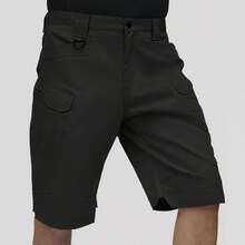 Men's Waterproof Tactical Shorts Outdoor Cargo Shorts, Lightweight Quick Dry Breathable Hiking Fishing Cargo Shorts - 黑色 - 查看 2