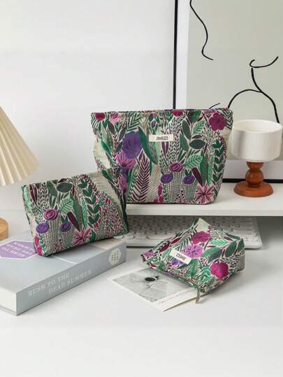 1个刺绣花朵女士化妆包，旅行拉链化妆品收纳包，可爱格子洗漱包，简约珠宝收纳包，非常适合户外旅行的女孩装饰包，带拉链的可爱钱包，可收纳口红、化妆刷、护肤品、手机、硬币、小物件，化妆品收纳袋，化妆包，梳妆台，化妆包，圣诞礼物，收纳袋，旅行，女士旅行必备礼物，收纳袋，手拿包/小手提包，化妆品收纳盒，化妆品整理盒，收纳袋，刷子架，迷你收纳袋，大容量收纳袋，女士礼物，圣诞礼物，女士礼物创意