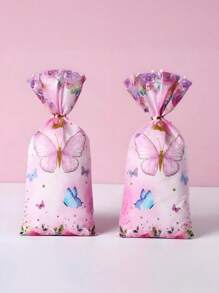 25/50 stuks roze vlinder geschenk snoep verpakking zakken, wikkel voor snoep, koekjes, gebak, bakkerijen, chocolade, feestgunsten
