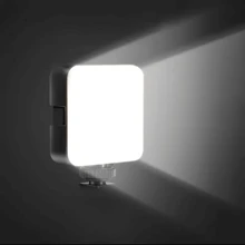 自拍环形灯，带可调节三脚架，LED 视频照明面板，适用于直播、摄影、Vlog - QX-F1+金屬支架黑色 - 查看 2