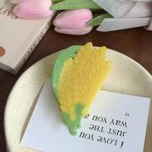 1pc2025 New Personalized Fashion Leisure Creative Food Pastoral Style Fresh Fruit Series Creative Acetic Acid Stitching Grab Sugar Cane Fruit Acetic Acid Grab Exquisite Virgin Fruit Small Tomato Creative Niche Wheat Spike Grain Spike Hair Grab Suitable For Daily Use Home School Seaside Vacation Work Commuting Party Festival Birthday Gift Back-To-School Season Versatile Going Out