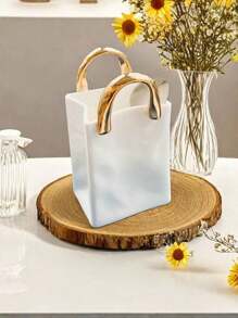 1pc,Handbag Flower Pot Decoration Ornament, Creative Pots, Super Beautiful Flower Pot, Indoor Outdoor Home Decor Garden Patio Unique Home/Kitchen/Office/Dressing Tables Cute Vases Gift Gifts Birthday Graduation