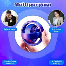 1/2 Gloednieuwe 3D-geprinte draaiende bal speelgoed, O-vormige gyroscoop zwaartekracht draaiende speelgoed, sensorische fidget speelgoed, autisme vingerafdruk gyro speelgoed, draagbare vingerafdruk gyro speelgoed bureau speelgoed, gadgets voor angstverlichting, perfect voor verjaardagsfeest cadeaus, cadeauzak vullingen, Valentijnsdag cadeaus, paasmand vulling