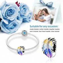 1 st. Boheemse stijl kleurrijke oliedruppel veer kwast decoratieve accessoire, geschikt voor armbanden, kettingen doe-het-zelf, geschikt voor banketten, bruiloften, festivals, dagelijkse outfits, prachtige mode sieraden voor vrouwen en meisjes