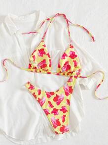 2pcs/Set Sexy Women Bohemian Style Bikini Swimwear Set