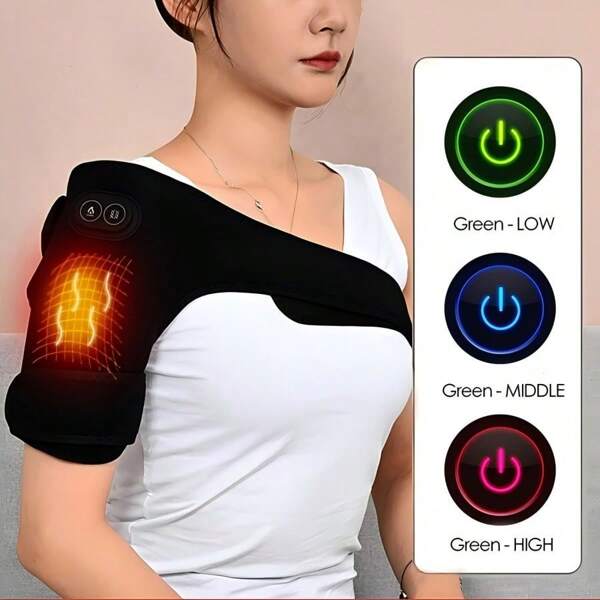 Universell aufgerüstete Version von beheizter Schutzbekleidung, geeignet für Knie, Schultern, Ellbogen, Arme, Handgelenke und andere Körperteile mit Heiz- und Vibrationsfunktion, Fitness-Zubehör