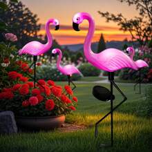 1/3 Stücke Solar Flamingo Leuchte, wasserdichte Solar-Gartenbeleuchtung für Außenbereich, rosa Flamingo Gartendekoration, Geburtstagsgeschenk, Weihnachtsgeschenk, Geschenk für das neue Zuhause, für Hof, Rasen, Gehweg, Pfad
