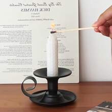 1pc Metal Candle Holder, Retro Hand-Held Tea Cup Candle Stands Gifts Birthday Graduation,Wedding