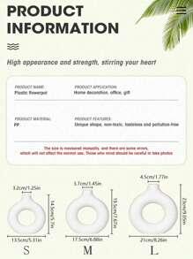 1pc Black Plastic Round Vase Decor, Artificial Dried Flower White Decorative Vase, Artistic Vase For Flower Arrangement, Minimalist Autumn Living Room Office Decor, Home Decor, Vase, Center Piece, Tabletop Decor For Valentine's Day Room Decor Flower Vase Glass Vase