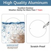 1 Pcs Round Aluminum Sheet 12" Diameter, High-Strength Aluminum Sheet,Durable Craft Metal Sheets For Indoor And Outdoor Use, Versatile Metal Sheets