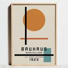 1pc Unframed Modern Geometric Bauhaus Exhibition Poster, Bauhaus Movement Prints, Minimalist Abstract Wall Art Canvas, Suitable For Modern Home Decor, Framed Wall Art - Multicolor - View 49