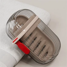 1 pieza Caja de jabón portátil para viajes, estuche compacto e impermeable para jabón ideal para dormitorios estudiantiles, baños, actividades al aire libre, viajes y uso en dormitorios, de vuelta a la escuela