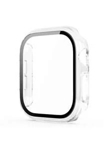 1pc PC Frame + Screen Protector 2-In-1 Hard Case, Minimalist Anti-Drop Watch Cover, Compatible With Apple Watch Series 10/9/8/7/SE/6/5/4/3/2/1, Fits 38mm/40mm/41mm/42mm/44mm/45mm/46mm/49mm (Watch & Strap Not Included) - Shell and Membrane - View 20