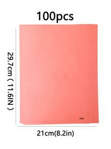 100pcs/Pack A4 Color Printing Paper, 70gsm Colored Copier Paper, Suitable For Advertising Printing, Handmade Origami, Variety Of 20 Fluorescent Colors To Choose From,School Supplies,Back To School