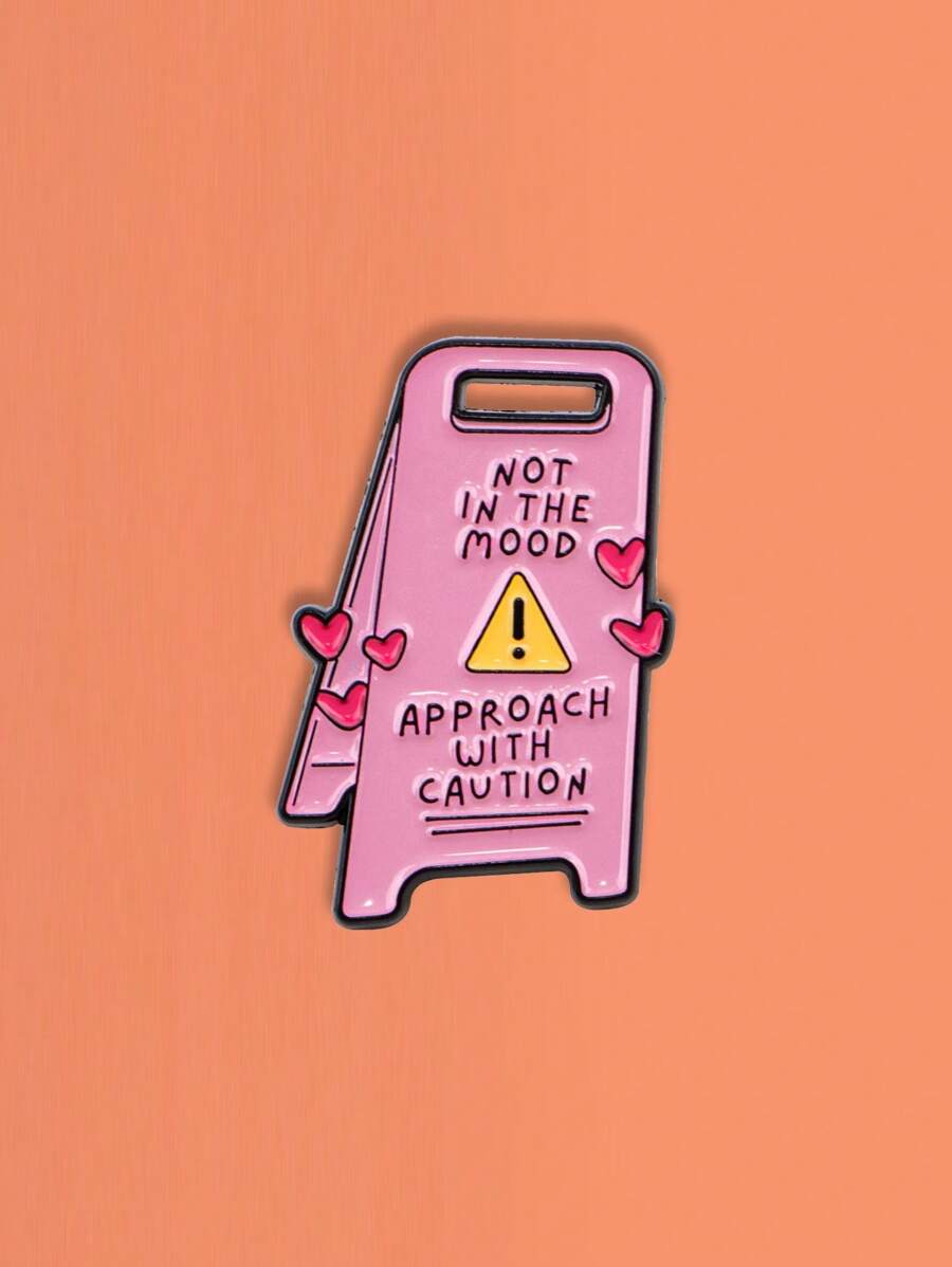 1PC Pink Roadblock Badge Unique Zinc Alloy Accessory Pin Suitable As A Holiday Gift For Friends - DL010 - View 1