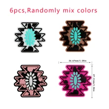 6pcs, Multiple Colors, Irregularly Shaped Silicone Focal Beads, Suitable For DIY Handmade Jewelry Making, Bead Pens, Etc - Multicolor - View 6