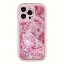 Sanrio Funda de protección completa compatible con Apple iPhone 6/7/8/X/Xs/Xr/Xs Max/11/12/13/14/15/16 Pro Max, de TPU a prueba de golpes con impresión de dólar en bambú rosa y oro rosa
