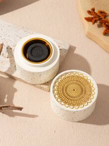 1pc Resin Round Incense Burner, Minimalist & Modern Style, Suitable For Aromatic Incense, Home Decor, Room Decoration, Party & Holiday Decoration Gifts Birthday Graduation