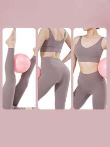 1pc Pink Anti-Burst Mini Pilates Exercise Ball, 25cm Small Yoga Ball For Core Strength Training, Fitness, Yoga, Postnatal Rehabilitation, Gym Workout, Exercise Equipment For Women