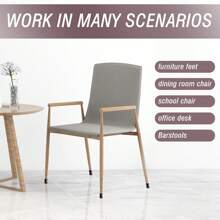 12/24PCS Round Chair Leg Floor Protectors, Thickened Felt Bottom, Anti Slip Reusable Chair Leg Covers,Furniture Sliders, Scratch Free, Noise Free, Suitable For Various Furniture Legs And Flooring(Black)