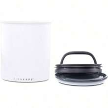 Matte Black Kilo Coffee Storage Canister, Large Food Container With Patented Airtight 2-Way Lid, Holds 2.2 Lb Dry Beans