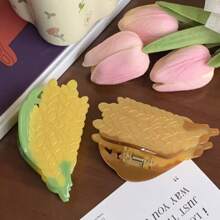 1pc2025 New Personalized Fashion Leisure Creative Food Pastoral Style Fresh Fruit Series Creative Acetic Acid Stitching Grab Sugar Cane Fruit Acetic Acid Grab Exquisite Virgin Fruit Small Tomato Creative Niche Wheat Spike Grain Spike Hair Grab Suitable For Daily Use Home School Seaside Vacation Work Commuting Party Festival Birthday Gift Back-To-School Season Versatile Going Out