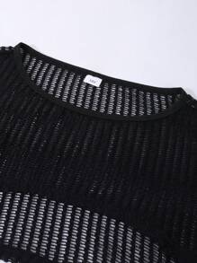 3 件套青少年女孩时尚优雅镂空轻便夹克、印花字母吊带背心、阔腿裤、春夏 - 彩色 - 查看 3