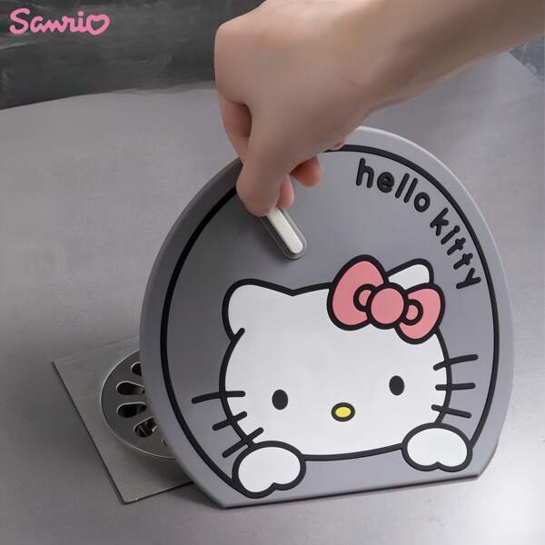 Sanrio Sanrio Hello Kitty Odor-Proof Floor Drain Cover, Anti-Odor And Anti-Insect Deodorizing Device For Kitchen, Bathroom, And Toilet Floor Drain Mat Bathroom Decor Fall Decor Back To School