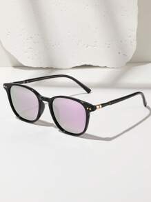 New Summer Beach Travel Vacation Couple Fashion Glasses, Colorful Round Lenses, Black Fashion Glasses For Women, Suitable For Driving, Fishing, Street Style, Parties, Family Outings Accessories For Summer Beach Vacation,Outdoor,Travel