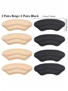 2/4Pairs Heel Cushion Pads For Big & Loose Shoes - Protectors For Blisters, Friction & Heel Pain - Anti-Slip Grips To Make Shoes Fit Tighter