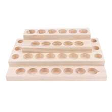 Support à huiles essentielles en bois à quatre niveaux avec 30 grilles