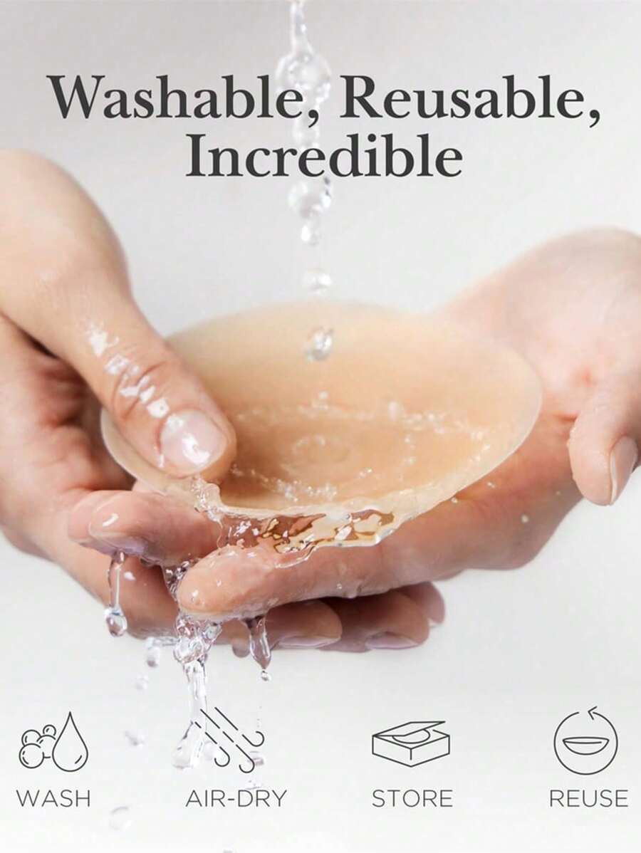 1 Paar wiederverwendbare unsichtbare Silikonbrustwarzenabdeckungen, selbstklebende Brustaufkleber-Accessoires zur Hebung für Frauen