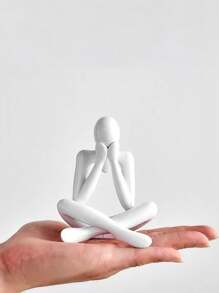 4 stuks creatieve abstracte menselijke standbeelden, moderne minimalistische contemplatieve sculptuur, woondecoratie voor woonkamer, bureau