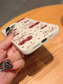 Cute Cherry Blossom Design Phone Case With Protective Cover To Prevent Dropping, Compatible With IPhone & Series - Multicolor - View 5