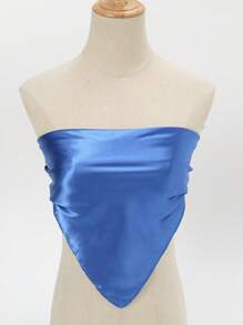 1 件女士纯色围巾，百搭时尚围巾 - 寶藍色 - 查看 6