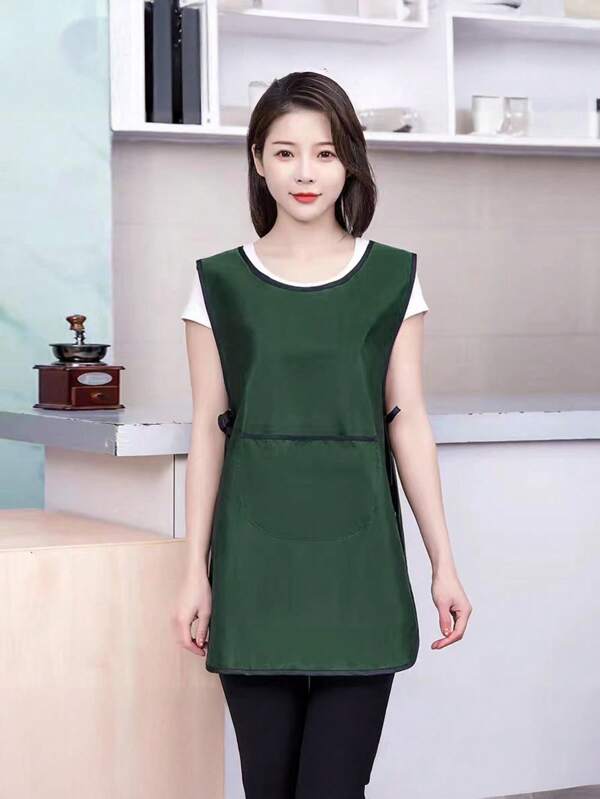 1pc Durable Kitchen Vest Apron Perfect For Cooking And Food Prep, Professional Kitchenwear Professional Lightweight Apron