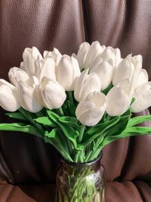 38pcs/24/12/6/1pc Tulip Artificial Flowers For Home Decoration, Living Room Bedroom Decorative Faux Flowers,Fake Plants,Fall Decor,Room,Desk,Garden Decor,Room Decoration Stuff, Valentine Day, Gift Room Decor,Home Decor Gifts Birthday Graduation