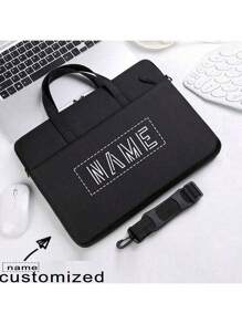 Customized Durable Laptop Bag, Customized Name, Text, Logo, Photo, Fashion, Minimalist, Solid Color, DIY Laptop Bag, Custom-Made, One-Of-A-Kind, Gift, Surprise, Includes Detachable Shoulder Strap