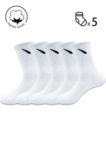 1/2/4/6/10 Pairs Of Men's Crew Socks,Cotton Sock,Long Socks,Weeklysocks ,Black Socks,White Socks,Short Socks,Autumn/Winter/Spring/Fall/Sunmer Socks,Breathable, Moisture Wicking, Sports, Business, Leisure, And Seasonal Socks With Random Colors