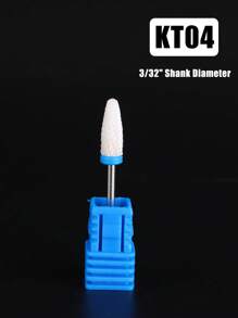 1个陶瓷美甲钻头 - 3/32英寸专业电动美甲钻头，带支架，适用于修甲、修脚、角质层打磨、亚克力凝胶指甲抛光 - 彩色 - 查看 14