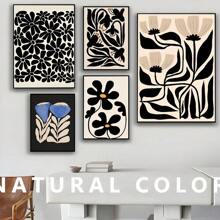 1 件北欧简约墙壁艺术复古花卉动漫艺术海报艺术品家居装饰无框架