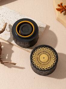 1pc Resin Round Incense Burner, Minimalist & Modern Style, Suitable For Aromatic Incense, Home Decor, Room Decoration, Party & Holiday Decoration Gifts Birthday Graduation