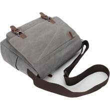 Canvas Messenger Bag For Men Women,Travel Satchel Shoulder Bag 15.6 Inch Laptop Bag Briefcase Business