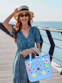 16pcs/8pcs/4pcs/1pc 7-Color Begonia Flower DIY Bag Decor, Bag Accessories, Begonia Flower Decor