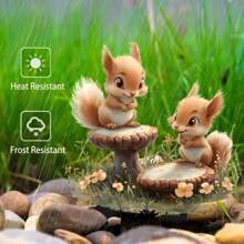 Adorable 2D Flat Acrylic Squirrel Garden Plaque, Suitable For Both Indoor And Outdoor Decoration. Ideal For Flower And Landscape Design, A Top Pick For Courtyards And Lawns, And A Must - Have For Creating Holiday Atmosphere.