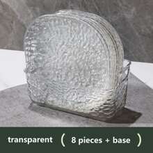 2PCS--4PCS--8PCS轻奢塑料家用骨吐盘餐桌垃圾骨盘小菜盘水果零食盘干果零食盘，学校用品 - 彩色 - 查看 14