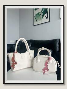 1pc PU Minimalist Elegant Cute Cartoon Mermaid Shape Crossbody Bag, Shoulder Bag, Handbag, Tote Bag, Suitable For Couples, Students, Work, Daily Use, Travel, Gift For Girlfriend, Wife, Kids Birthday