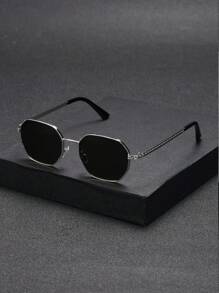 Spersonalizowane Punkowe Wyglądy Uliczne Odcienie Podstawy Swobodne 1 szt. Geometryczne Metalowe Pełne Ramki Przyciemniane Soczewki Modne Okulary, Dla Mężczyzn-Na Zewnątrz Codzienne Aktywności, Podróże, Golf, Dekoracja Jazdy