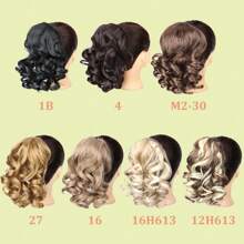 8 Inch Short Curly Drawstring Ponytail Extensions Synthetic Classic Loose Curly Wavy Drawstring Pony Tails Hair Extensions Hairpieces For Women