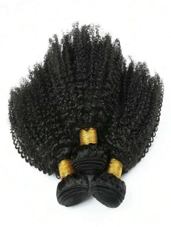 1/3 piezas/lote Mechones de cabello humano rizado afro estilo brasileño, extensiones de cabello rizado de 6-36 pulgadas, mechones de cabello rizado para mujeres, mechones de cabello rizado negro, mechones de cabello humano, mechones de cabello ondulado, mechones de cabello humano virgen, mechones de cabello Remy